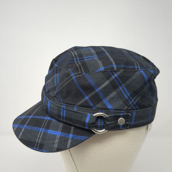 Fox Fitted Cadet Army Cap Hat Multicolor Medium Adjustable Plaid Outdoor - Picture 3 of 9